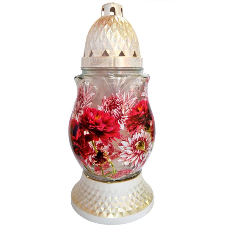 Candelă cu flori 11.5Lei (set de 6 buc) 25cm, C178