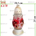 Candelă cu flori 11.5Lei (set de 6 buc) 25cm, C178 -w