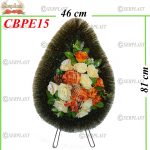 Brad artificial & pin cu picioare fără vârf Tip 0 cu pin de 8cm împodobit extra, CBPE15 -w