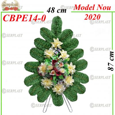 Brad artificial cu picioare cu pin întrerupt la margine Tip 0 cu pin de 10cm împodobit extra- Brad & Pin Împodobit Simplu-Serplast-producator