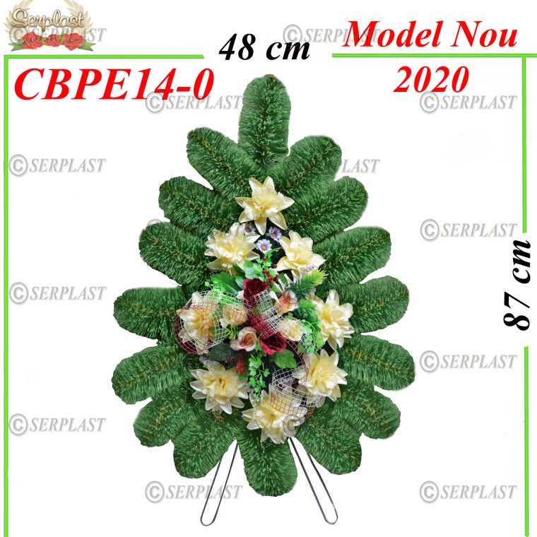 Brad artificial cu picioare cu pin întrerupt la margine Tip 0 cu pin de 10cm împodobit extra- Brad & Pin Împodobit Simplu-Serplast-producator