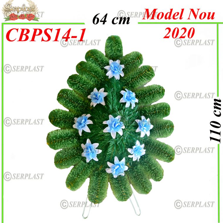 Brad artificial cu picioare cu pin întrerupt la margine Tip I cu pin de 10cm împodobit- Brad & Pin Împodobit Simplu-Serplast-producator