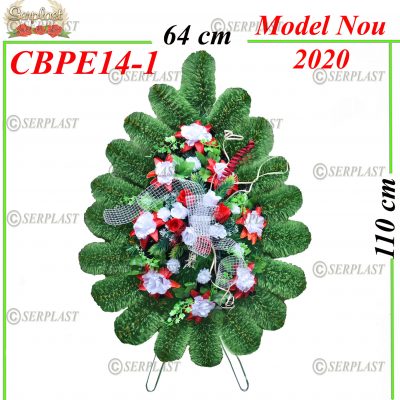 Brad artificial cu picioare cu pin întrerupt la margine Tip I cu pin de 10cm împodobit extra- Brad & Pin Împodobit Simplu-Serplast-producator
