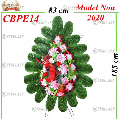 Brad artificial cu picioare cu pin întrerupt la margine Tip IV cu pin de 10cm împodobit extra- Brad & Pin Împodobit Simplu-Serplast-producator