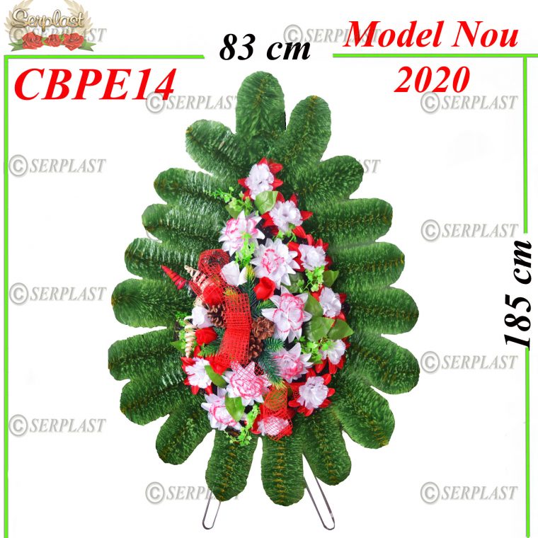 Brad artificial cu picioare cu pin întrerupt la margine Tip IV cu pin de 10cm împodobit extra- Brad & Pin Împodobit Simplu-Serplast-producator