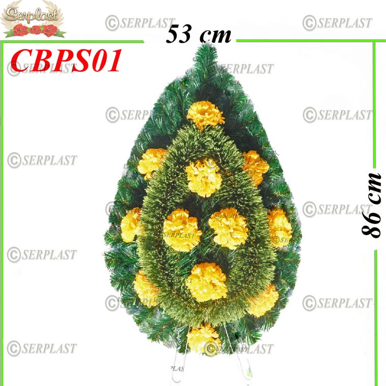 Brad artificial cu pin Tip 0 cu pin de 8cm împodobit- Brad & Pin Împodobit Simplu-Serplast-producator