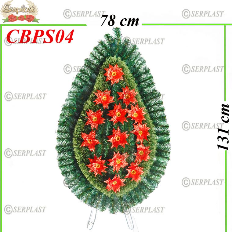 Brad artificial cu pin Tip III cu pin de 10cm împodobit- Brad & Pin Împodobit Simplu-Serplast-producator