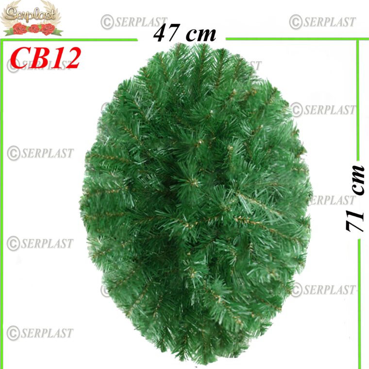 Coroană Funerară artificială din Brad Pălărie Bombat Oval Tip I (set de 5 buc), CB12 -w