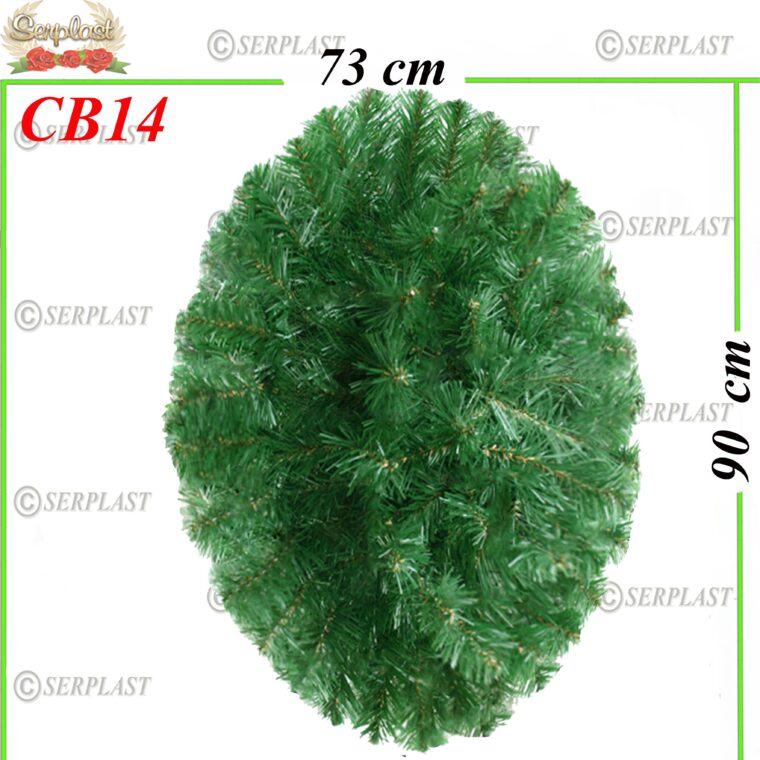 Coroană Funerară artificială din Brad Pălărie Bombat Oval Tip III (set de 5 buc), CB14 -w