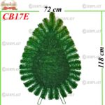 Coroană Funerară artificială din Brad cu picioare Tip II ECO, CB17E -w