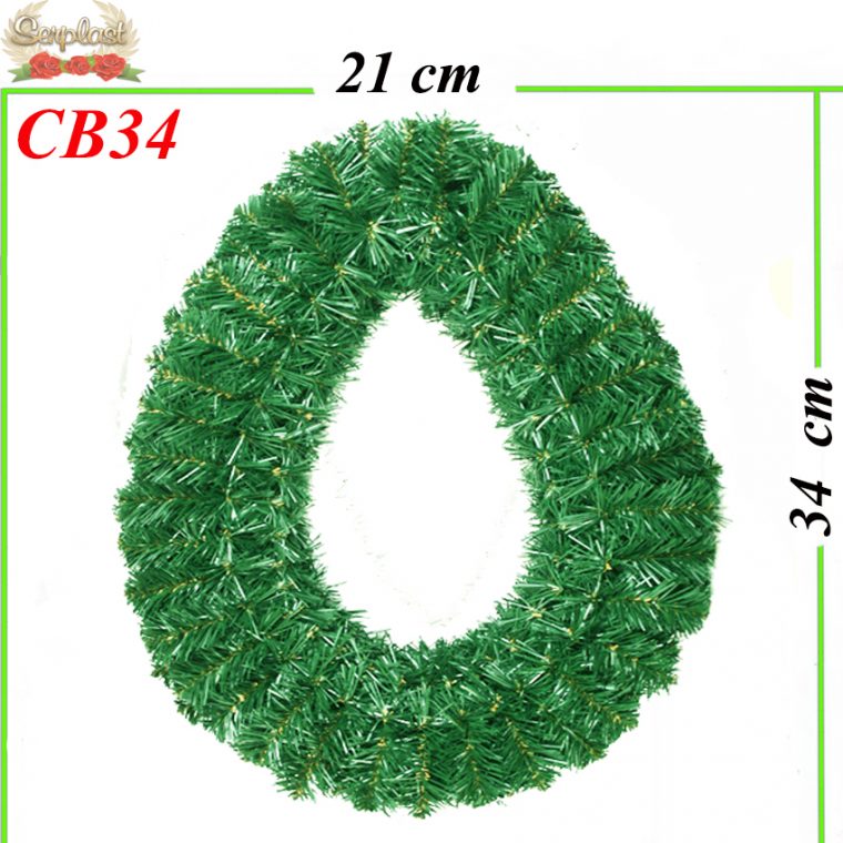 Coroană Funerară artificială din Brad lacrimă cu mijloc gol Tip II (set de 5 buc)-Coroane din brad artificial-Serplast-producator