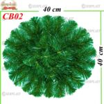 Coroană Funerară artificială din Brad rotund plin Tip II (set de 5 buc), CB02 -w