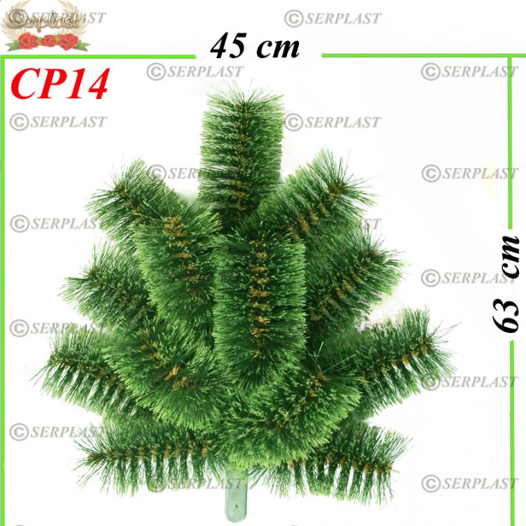 Coroană Funerară artificială din Pin Palmier Tip II cu pin de 10cm(set de 5 buc)-Coroane din Pin Artificial-Serplast-producator