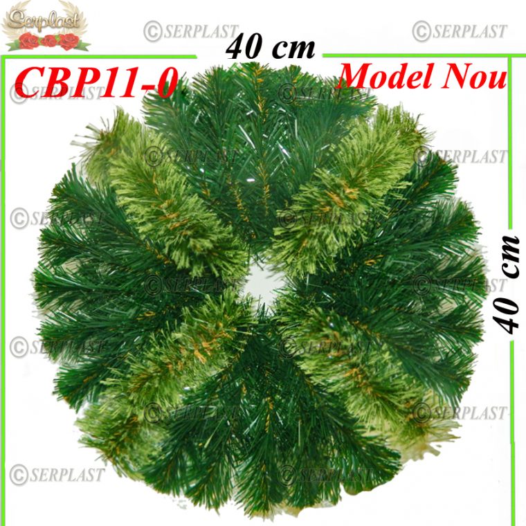 Coroană Funerară artificială din Pin & Brad rotund Ø40 cu pin de 6cm-Coroane din Brad & Pin Artificial-Serplast-producator