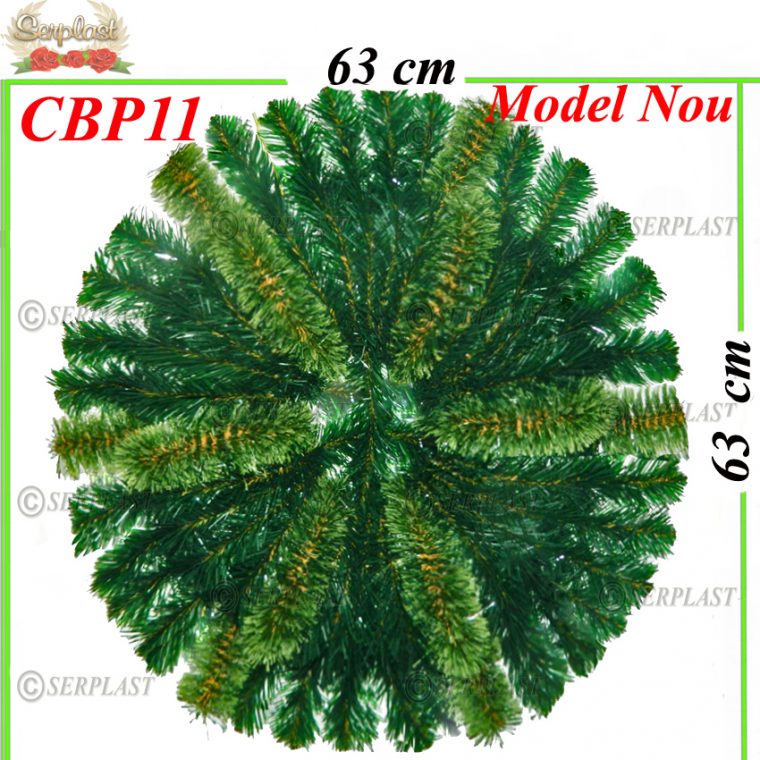 Coroană Funerară artificială din Pin & Brad rotund Ø63 cu pin de 6cm-Coroane din Brad & Pin Artificial-Serplast-producator