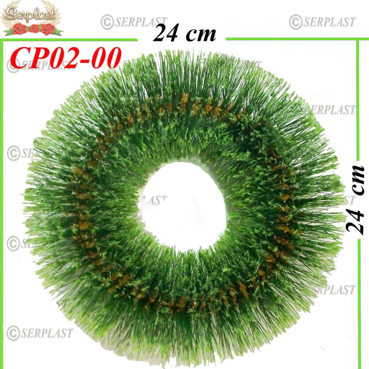 Coroană Funerară artificială din Pin cerculeţ Ø24 fara cadru cu pin de 10cm(set de 5 buc), CP02-00 -w