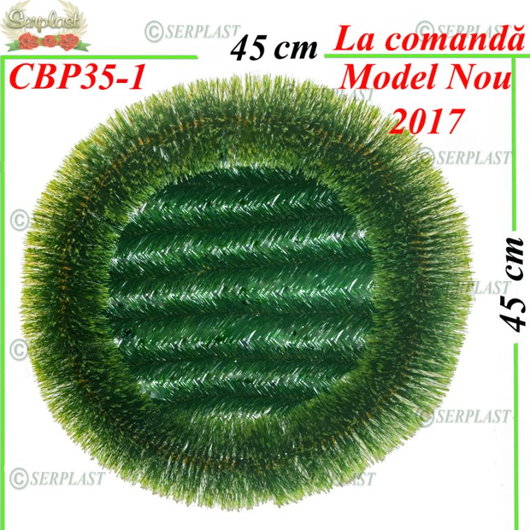 Coroană Funerară artificială din Pin cerculeţ Ø45 cu brad și pin de 10cm(set de 5 buc)-Coroane din Brad & Pin Artificial-Serplast-producator