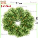 Coroană Funerară artificială din Pin grecesc Tip 0 cu pin de 6cm (set de 5 buc) -w