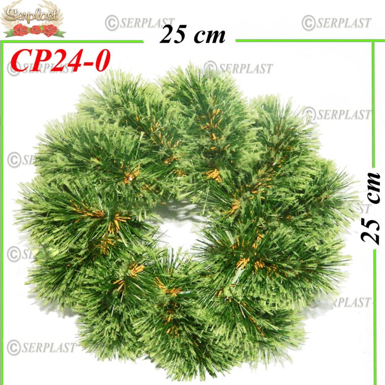 Coroană Funerară artificială din Pin grecesc Tip 0 cu pin de 6cm (set de 5 buc) -w