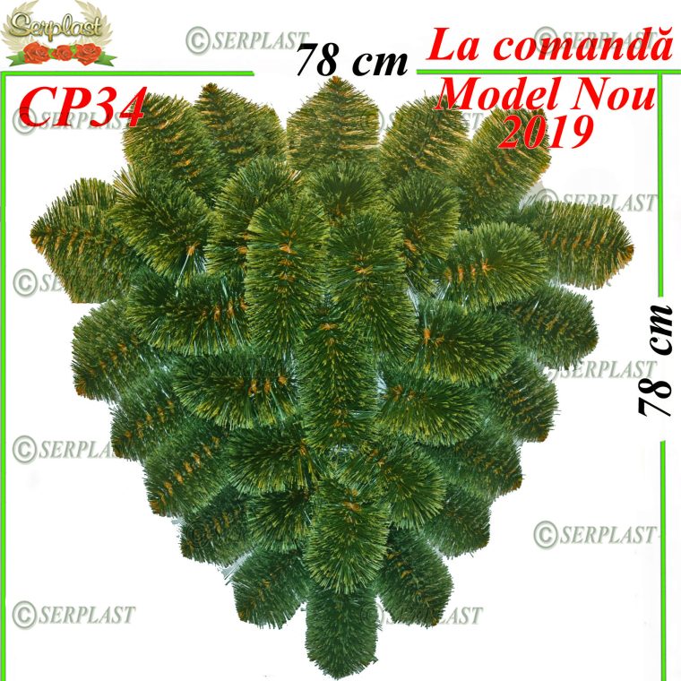Coroană Funerară artificială din Pin inimă bombat Tip II-Coroane din Pin Artificial-Serplast-producator