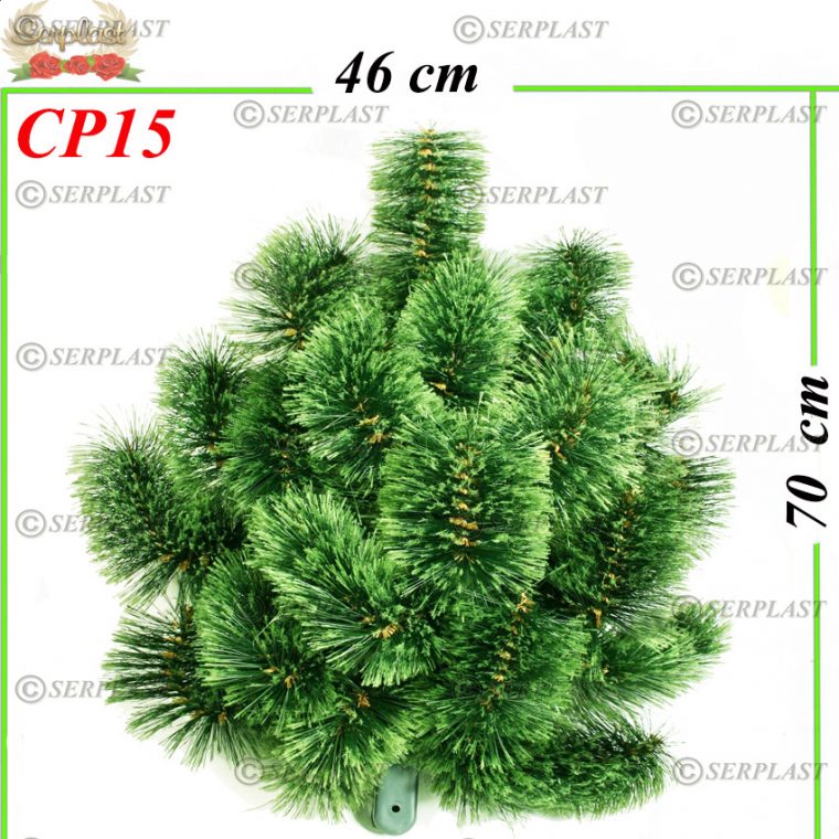 Coroană Funerară artificială din Pin palmier Tip III cu pin de 10cm (set de 5 buc) - Coroane din Pin Artificial-Serplast-producator
