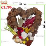Coroane din Con Natural Inimă Împodobit , CCI06 -w