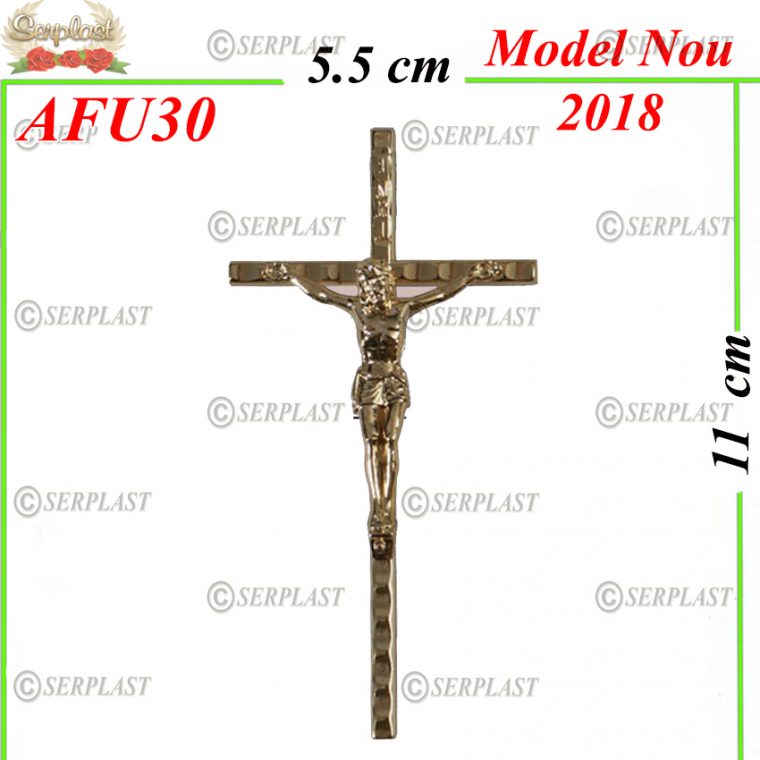 Cruce cu Isus decor auriu-Articole Funerare-Serplast