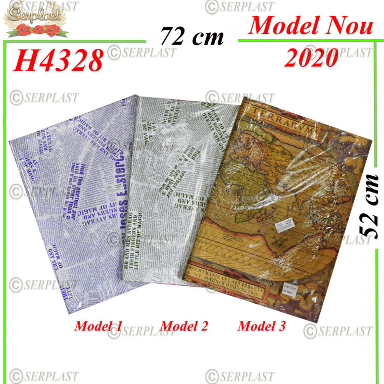 H4328 Hârtie de împachetat tip ziar și hartă - 