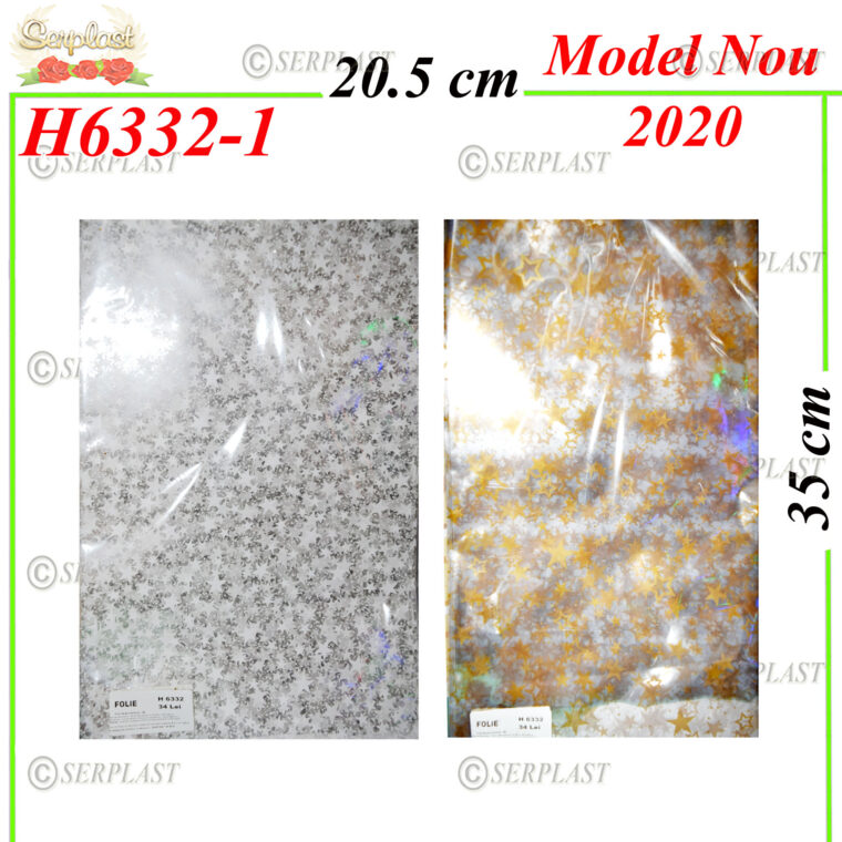 H6332-1 Folie Crăciun cu steluțe - 