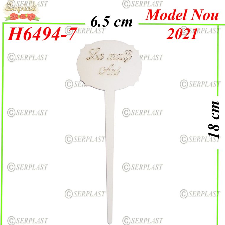 H6494-7 Decor Lemn pe Băț La multi ani-Decor din Lemn-Serplast