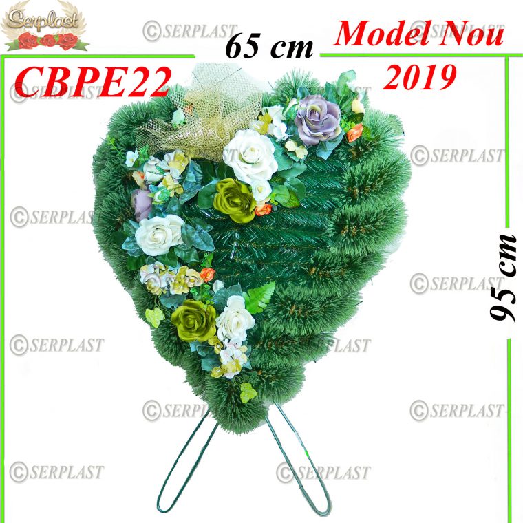Pin & Brad Inimă cu Picior Tip I cu pin de 10cm impodobit extra- Brad & Pin Împodobit Extra-Serplast-producator