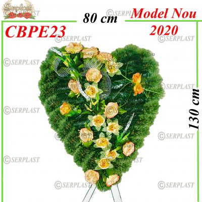 Pin & Brad Inimă cu Picior Tip II cu pin de 10cm împodobit extra- Brad & Pin Împodobit Extra-Serplast-producator