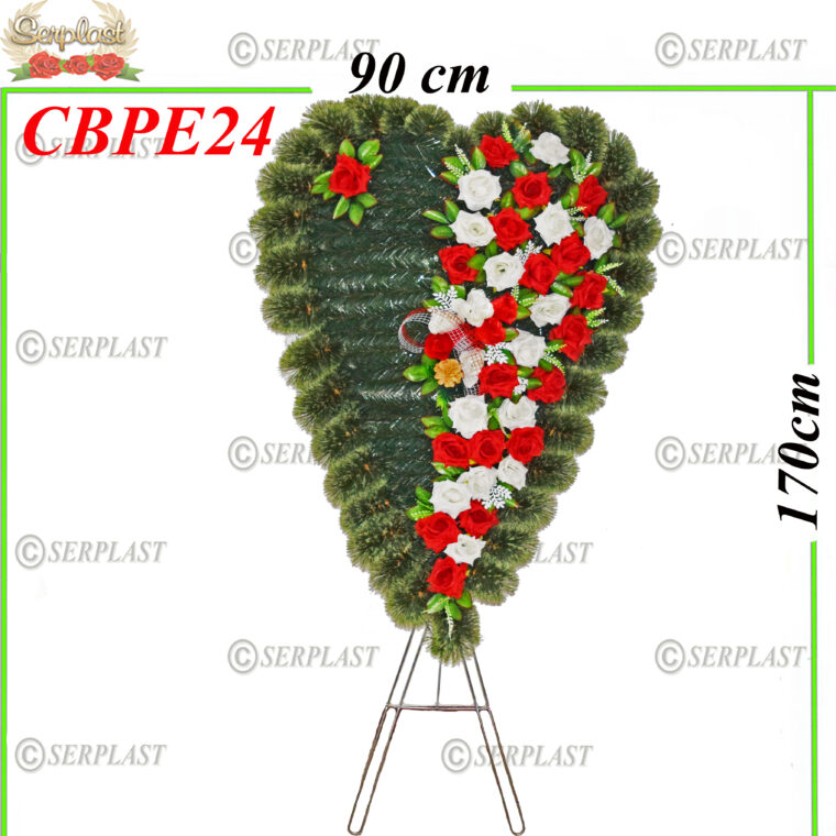 Pin & Brad Inimă cu Picior Tip III cu pin de 10cm împodobit extra, CBPE24 -w