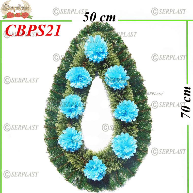 Pin & Brad Lacrimă gol, mare cu pin de 6cm, împodobit- Brad & Pin Împodobit Simplu-Serplast-producator