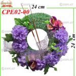 Pin cerc fără cadru Ø24 împodobit extra(set de 5 buc), CPE02-00 -w