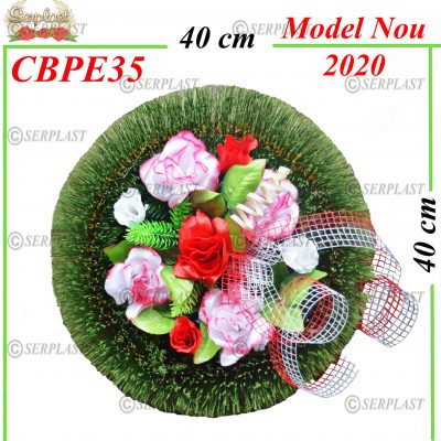 Pin cerculeț Ø40 cu brad și pin de 10cm împodobit extra- Brad & Pin Împodobit Extra-Serplast-producator