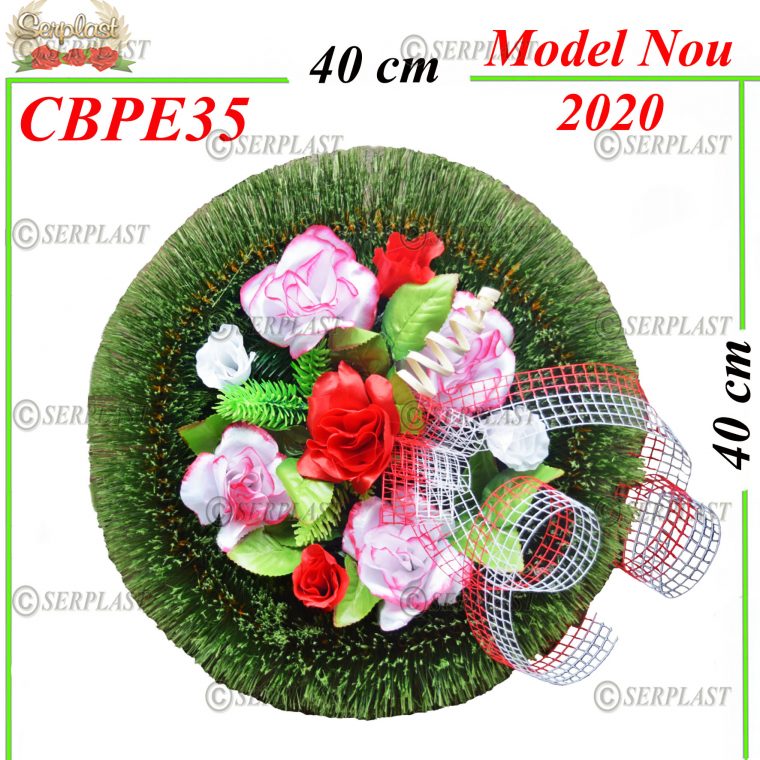 Pin cerculeț Ø40 cu brad și pin de 10cm împodobit extra- Brad & Pin Împodobit Extra-Serplast-producator