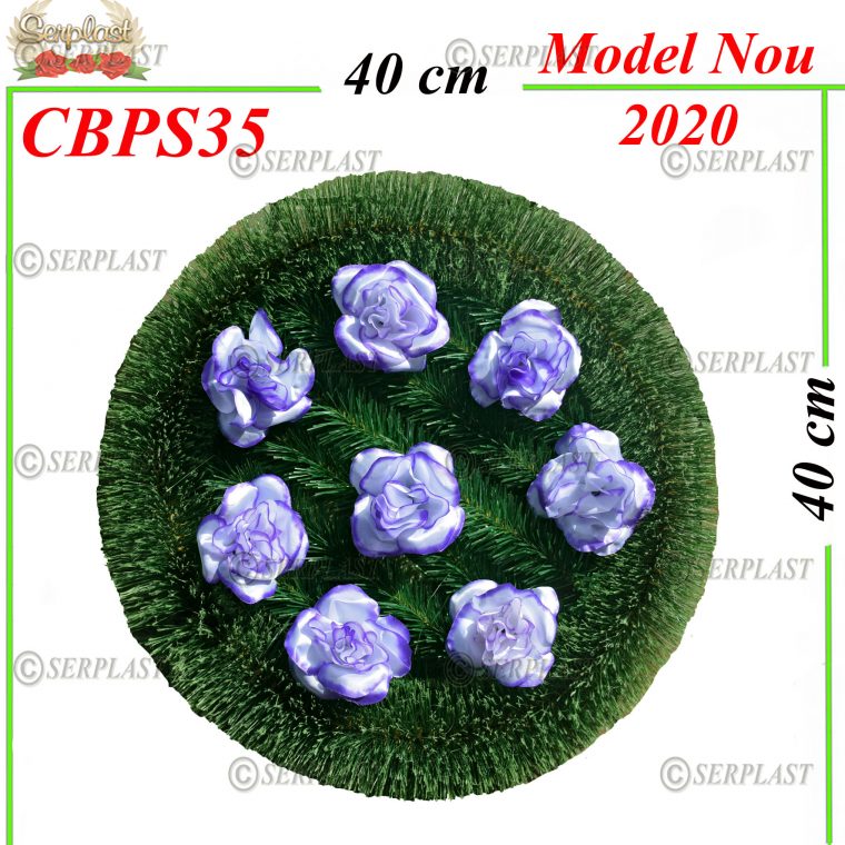 Pin cerculeț Ø40 cu brad și pin de 10cm împodobit simplu- Brad & Pin Împodobit Simplu-Serplast-producator