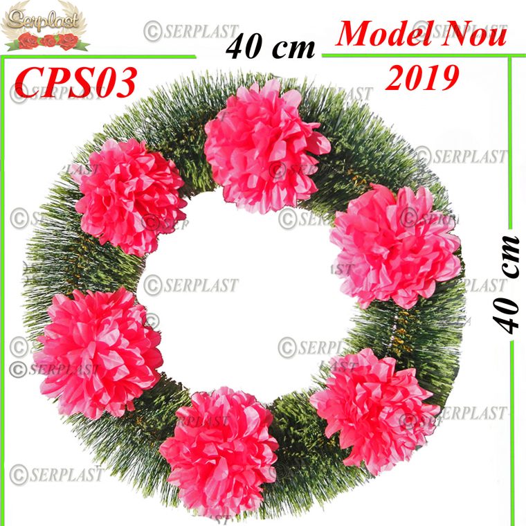 Pin cerculeţ Ø40 mare cu pin de 10cm împodobit-Pin Împodobit Simplu-Serplast-producator