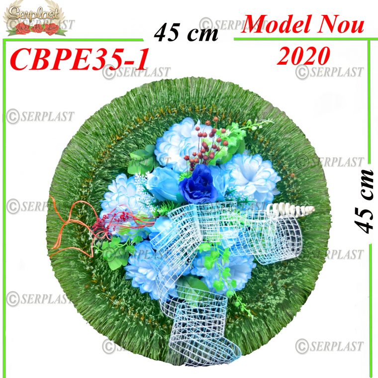 Pin cerculeț Ø45 cu brad și pin de 10cm împodobit extra- Brad & Pin Împodobit Extra-Serplast-producator