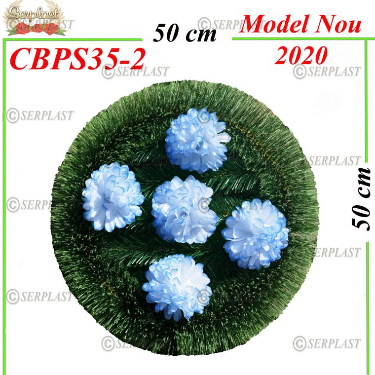 Pin cerculeț Ø50 cu brad și pin de 10cm împodobit simplu- Brad & Pin Împodobit Simplu-Serplast-producator