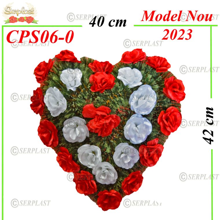 Pin inimă plin pe suport Tip I cu pin de 6cm împodobit-Pin Împodobit Simplu-Serplast-producator