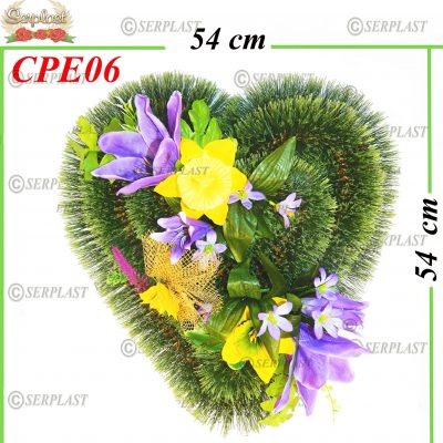 Pin inimă plin pe suport Tip II cu pin de 10cm împodobit extra-Pin Împodobit Extra-Serplast-producator