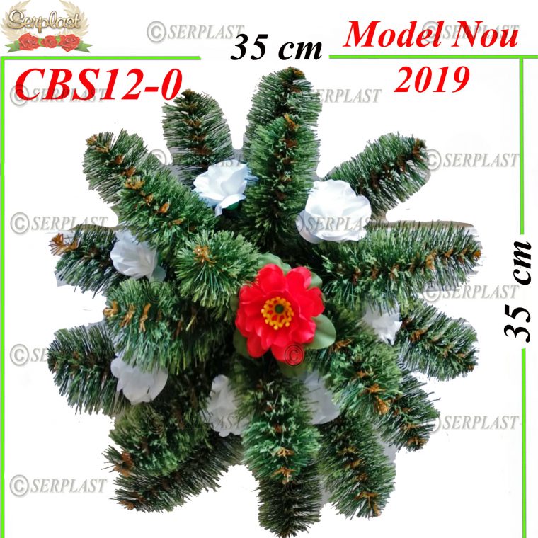 Pin rotund lidi Ø35 cu 20 crengi cu pin de 6cm împodobit-Pin Împodobit Simplu-Serplast-producator