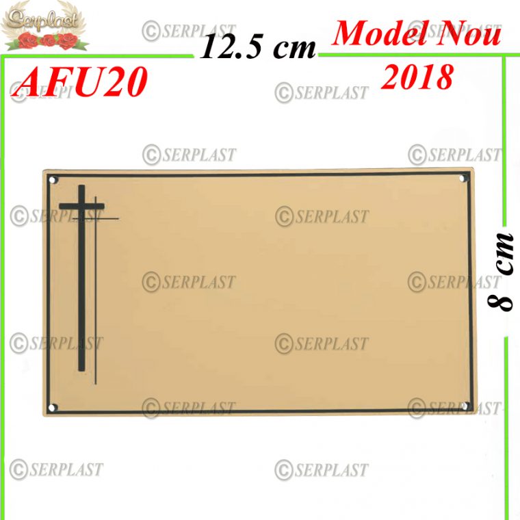 Placa decor cu cruce pentru sicriu auriu-Articole Funerare-Serplast