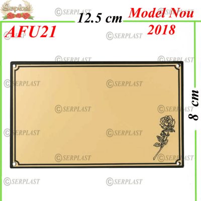 Placa decor cu trandafir pentru sicriu auriu-Articole Funerare-Serplast