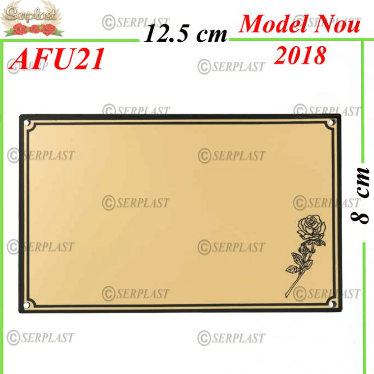 Placa decor cu trandafir pentru sicriu auriu-Articole Funerare-Serplast