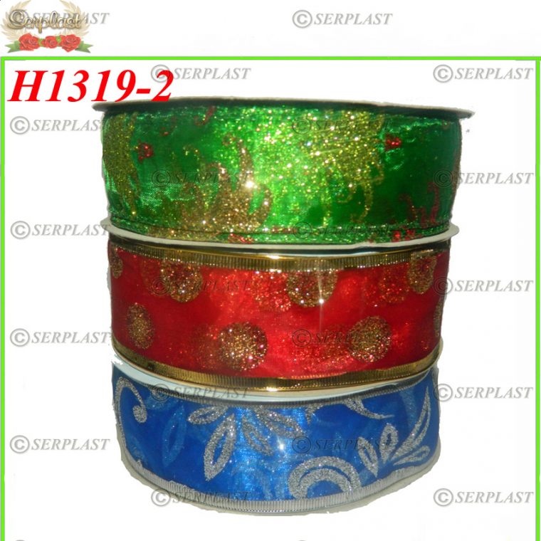 Ribon cu sârmă cu model H1319-2-Panglică-Serplast