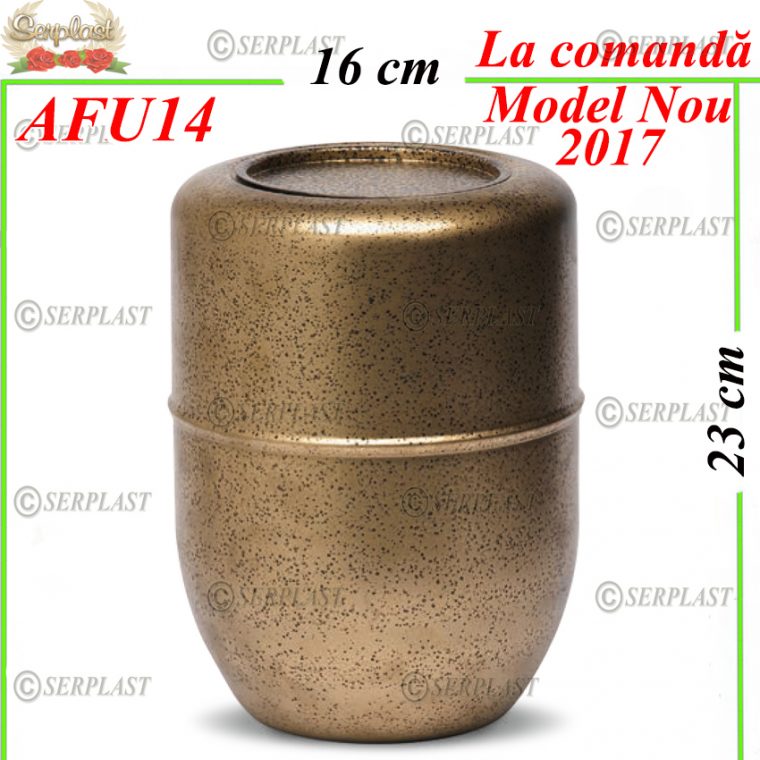 Urnă funerară din oțel vopsit auriu modelat-Articole Funerare-Serplast