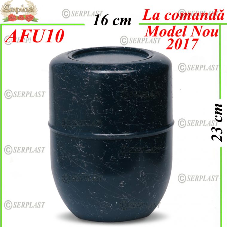 Urnă funerară din oțel vopsit bluemarin modelat-Articole Funerare-Serplast